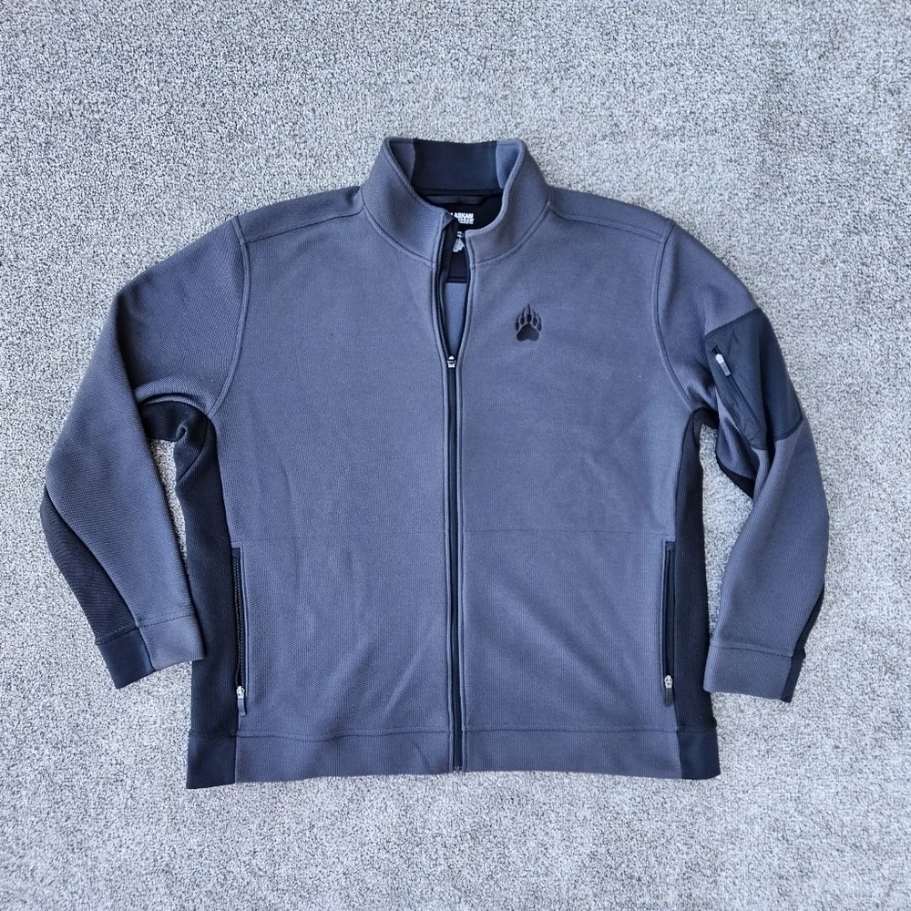 Duluth Trading Alaskan Hardgear GravelTec Full Zip Jacket Black Gray Mens 3X 3XL
